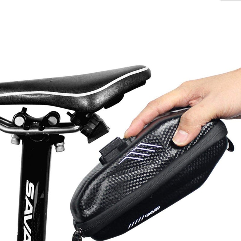 WILD MAN 0.8L Waterproof Fast Release Hard Shell Bike Saddle Bag Under Seat for Mountain Road MTB Bicycle Cycling - Image 2